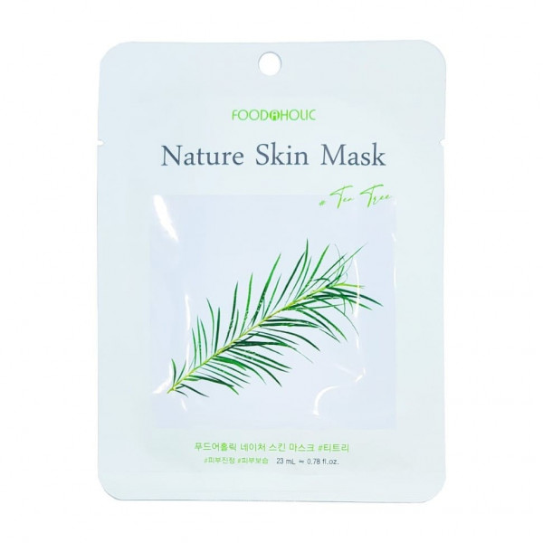 FOODAHOLIC Тканевая маска для лица с экстрактом чайного дерева Tea Tree Nature Skin Mask (23 мл)