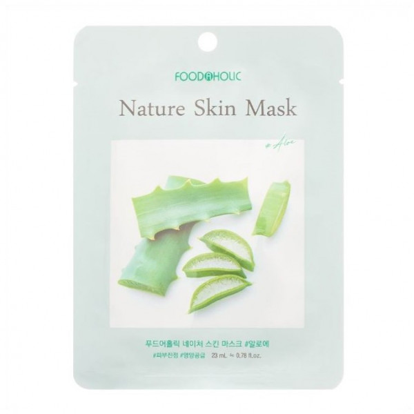 FOODAHOLIC Тканевая маска для лица с экстрактом алоэ Aloe Nature Skin Mask (23 мл)