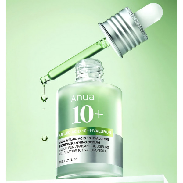 ANUA Успокаивающая сыворотка для лица с азелаиновой кислотой Azelaic Acid 10 Hyaluron Redness Soothing Serum (30 мл)