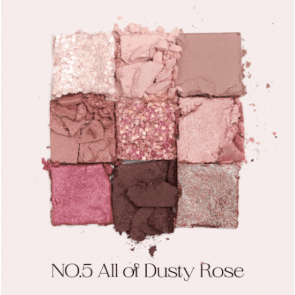 UNLEASHIA Палетка теней для век в розовых оттенках №5 Glitterpedia Eye Palette №5. All of Dusty Rose (7,6 г)