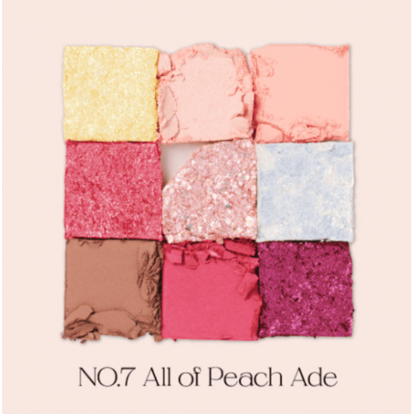 UNLEASHIA Палетка теней для век в персиковых оттенках №7 Glitterpedia Eye Palette №7. All of Peach Ade (6,9 г)