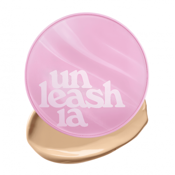 UNLEASHIA Увлажняющий кушон для лица с сияющим финишем "Натурально-бежевый" Don't Touch Glass Pink Cushion SPF50+ PA++++ №23W. With Care (15 г)