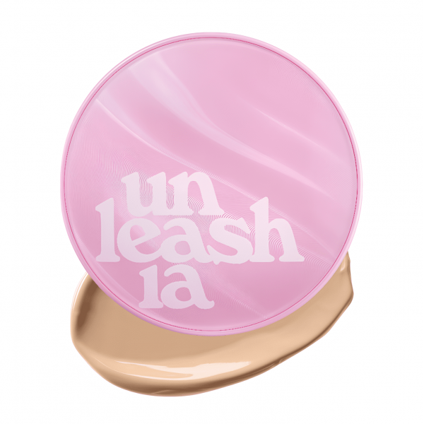 UNLEASHIA Увлажняющий кушон для лица с сияющим финишем "Темно-бежевый" Don't Touch Glass Pink Cushion SPF50+ PA++++ №25N. Molten (15 г)