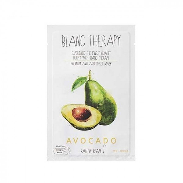 BALLON BLANC Увлажняющая и питательная тканевая маска с авокадо Avocado Sheet Mask (23 мл)