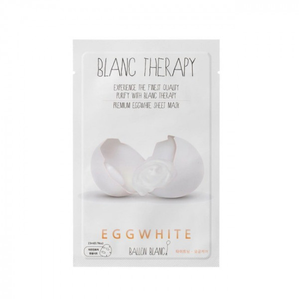 BALLON BLANC Тканевая яичная маска для жирной кожи лица Eggwhite Sheet Mask (23 мл)