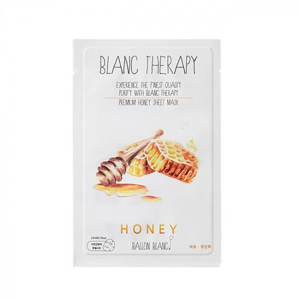 BALLON BLANC Антиоксидантная тканевая маска для лица с мёдом Premium Honey Sheet Mask (23 мл)
