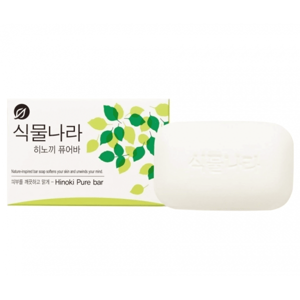 LION Парфюмированное туалетное мыло для тела с экстрактом кипариса Shingmulnara Soap Hinoki Pure Bar (100 г)