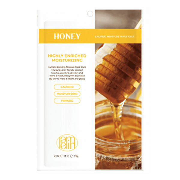 Lamelin Увлажняющая тканевая маска для лица с экстрактом меда Calming Moisture Mask Pack Honey (23 г)