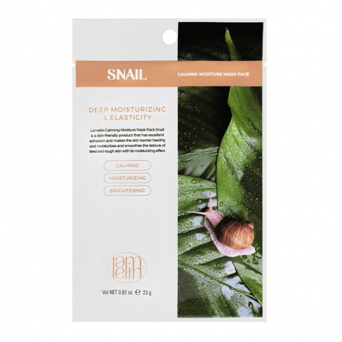 Lamelin Увлажняющая тканевая маска для лица с муцином улитки Calming Moisture Mask Pack Snail (23 г)