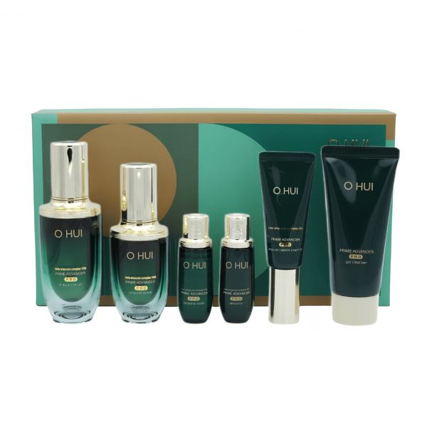 OHUI Лифтинг-набор для лица с ампульным комплексом и пептидами Prime Advancer Pro Special Set (80 мл + 50 мл + 3*20 мл + 35 мл)