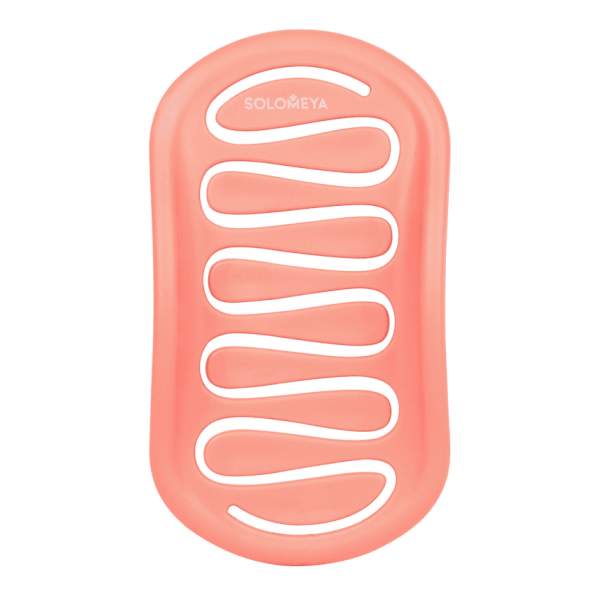 SOLOMEYA Мини-расческа с ароматом персика для сухих и влажных волос Aroma Brush For Wet&Dry Hair Peach Mini (6 х 11 см)