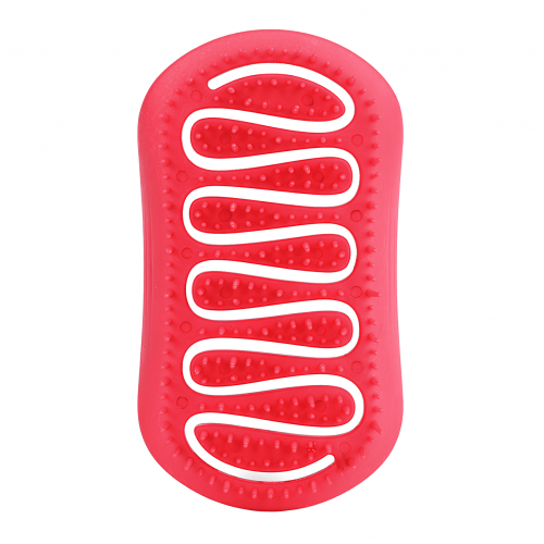SOLOMEYA Мини-расческа с ароматом клубники для сухих и влажных волос Wet Detangler Brush Paddle Strawberry Mini (6 х 11 см)