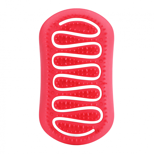 SOLOMEYA Мини-расческа с ароматом клубники для сухих и влажных волос Wet Detangler Brush Paddle Strawberry Mini (6 х 11 см)
