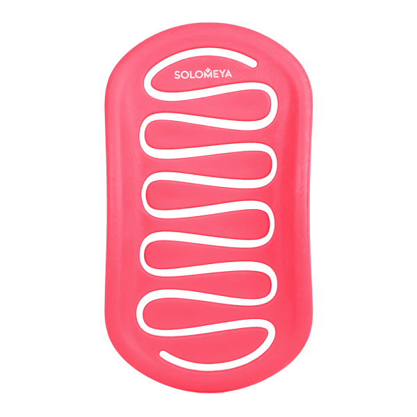 SOLOMEYA Мини-расческа с ароматом клубники для сухих и влажных волос Wet Detangler Brush Paddle Strawberry Mini (6 х 11 см)