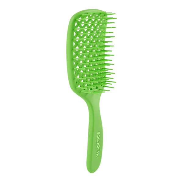 SOLOMEYA Вентилируемая расческа для волос с ароматом зеленого яблока Aroma-Vented Hair Brush Green Apple (1 шт)