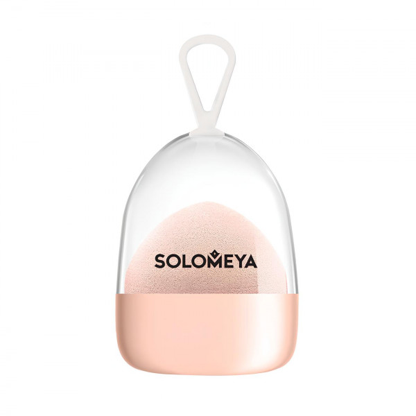 SOLOMEYA Ультрамягкий косметический спонж для макияжа "Персик" Super Soft Blending Sponge Peach (1 шт)