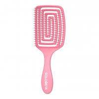 SOLOMEYA Расческа с ароматом клубники для сухих и влажных волос Wet Detangler Brush Paddle Strawberry (22 x 7 см)