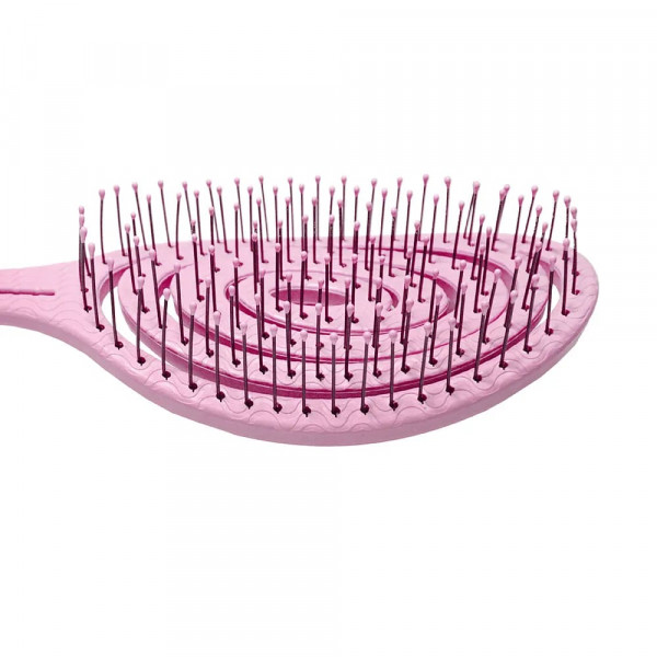 SOLOMEYA Подвижная био-расческа для волос светло-розовая Detangling Bio Hair Brush Light Pink