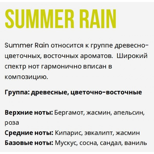 RudRoss Парфюмерная вода "Летний дождь" Summer Rain (95 мл)