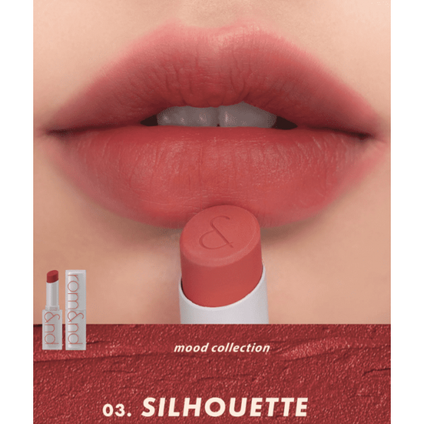 Rom&Nd Матовая помада для губ "Бордово-красный" Zero Matte Lipstick 03 Silhouette (3 г)