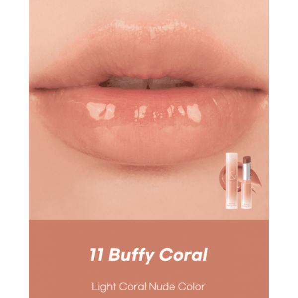 Rom&Nd Тающий оттеночный бальзам для губ "Коралловый нюд" Glasting Melting Balm 11. Buffy Coral (3,5 г)