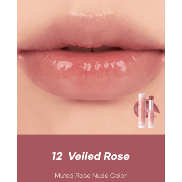 Rom&Nd Тающий оттеночный бальзам для губ "Пыльная роза" Glasting Melting Balm 12. Veiled Rose (3,5 г)