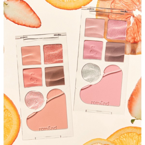 Rom&Nd Универсальная палетка для глаз и лица "Абрикосовое настроение" Bare Layer Palette 01. Apricot Mood (14 г)