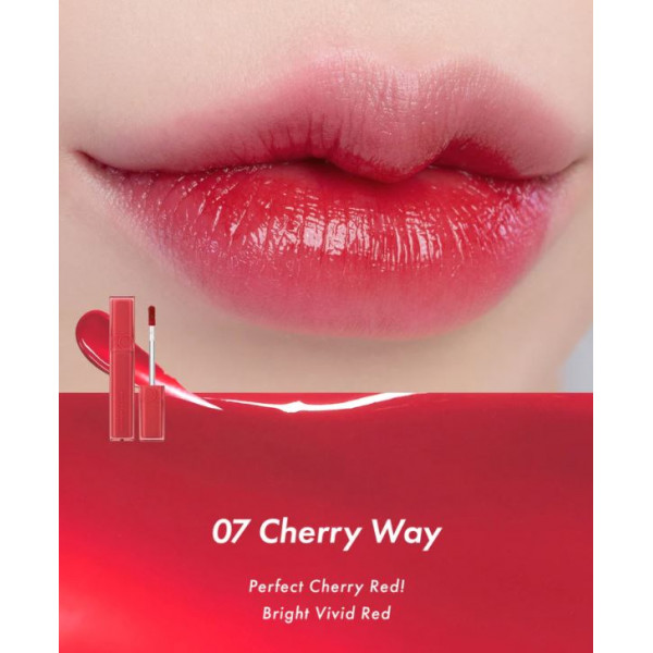 Rom&Nd Увлажняющий глянцевый тинт для губ "Вишневый путь" Dewyful Water Tint 07. Cherry Way (5 г)