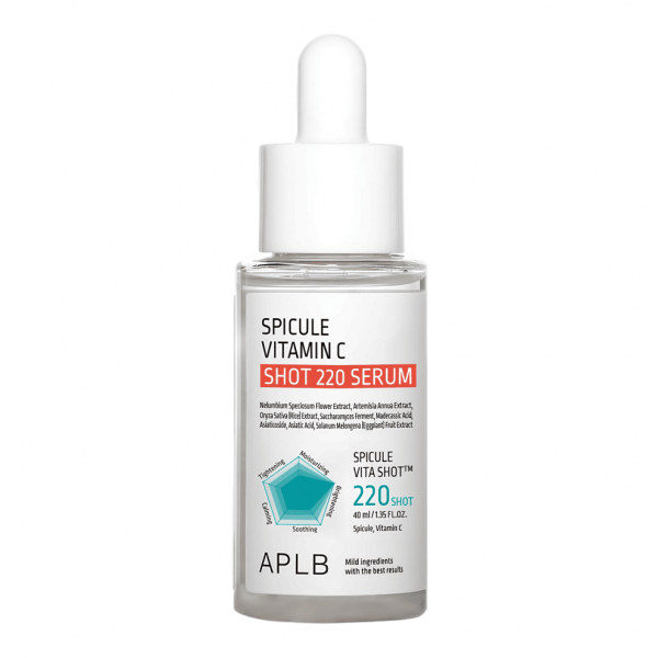 APLB Сыворотка для сияния кожи лица со спикулами и витамином С Spicule Vitamin C Shot 220 Serum (40 мл)