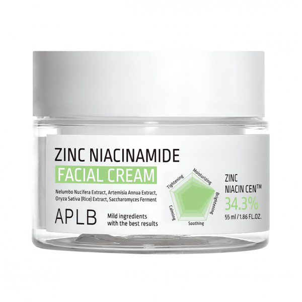 APLB Противовоспалительный крем для лица с цинком и ниацинамидом Zinc Niacinamide Facial Cream (55 мл)