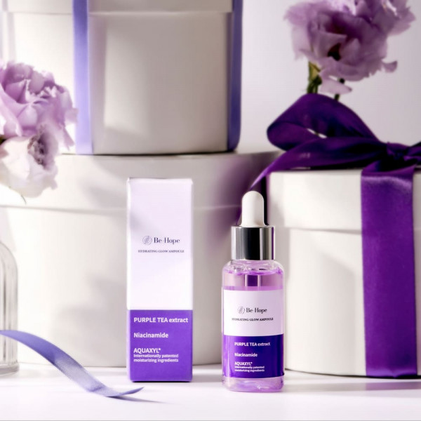 Be-Hope Увлажняющая сыворотка для лица с экстрактом пурпурного чая Luxury Vegan Hydrating Glow Ampoule (50 мл)