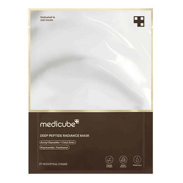Medicube Антивозрастная тканевая маска для упругости лица с пептидами Deep Peptide Radiance Mask (27 мл)