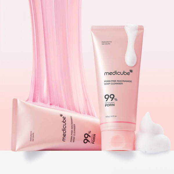 Medicube Глубокоочищающая пенка для умывания с PDRN и ниацинамидом PDRN Pink Niacinamide Whip Cleanser (120 г)