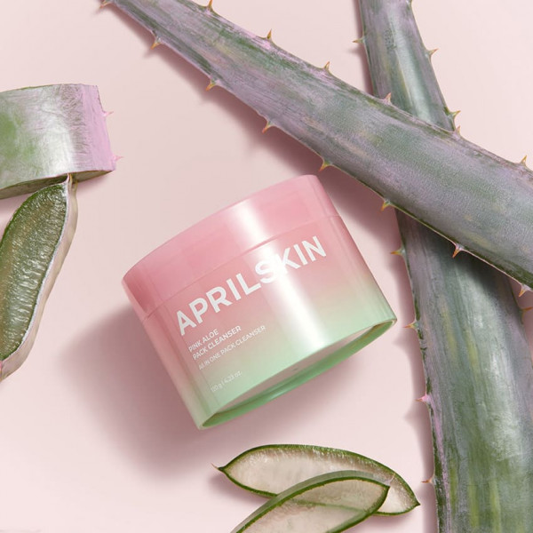 APRILSKIN Очищающая маска-пенка для умывания c розовым алоэ Pink Aloe Pack Cleanser (120 г)