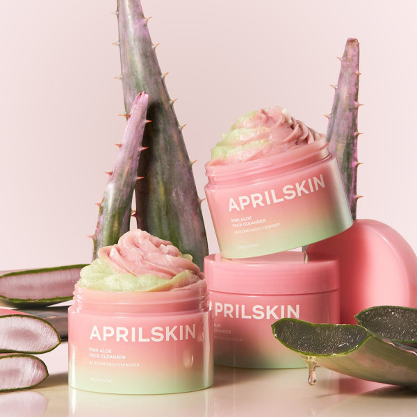 APRILSKIN Очищающая маска-пенка для умывания c розовым алоэ Pink Aloe Pack Cleanser (120 г)
