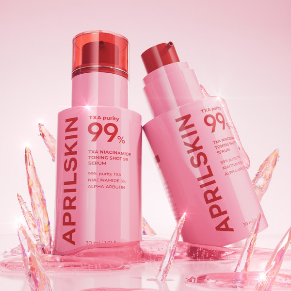 APRILSKIN Осветляющая сыворотка для лица с транексамовой кислотой, ниацинамидом и спикулами TXA Niacinamide Toning Shot 99 Milky Serum (30 мл)