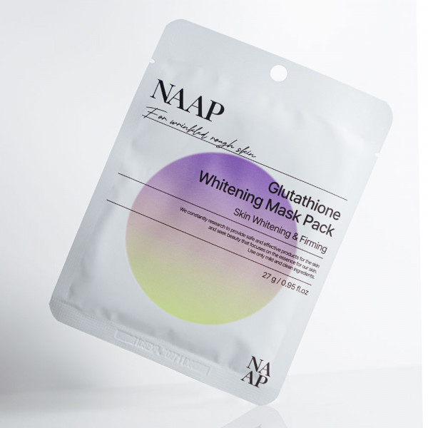 NAAP Отбеливающая тканевая маска для лица с глутатионом Glutathione Whitening Mask Pack Skin Whitening & Firming (27 г)