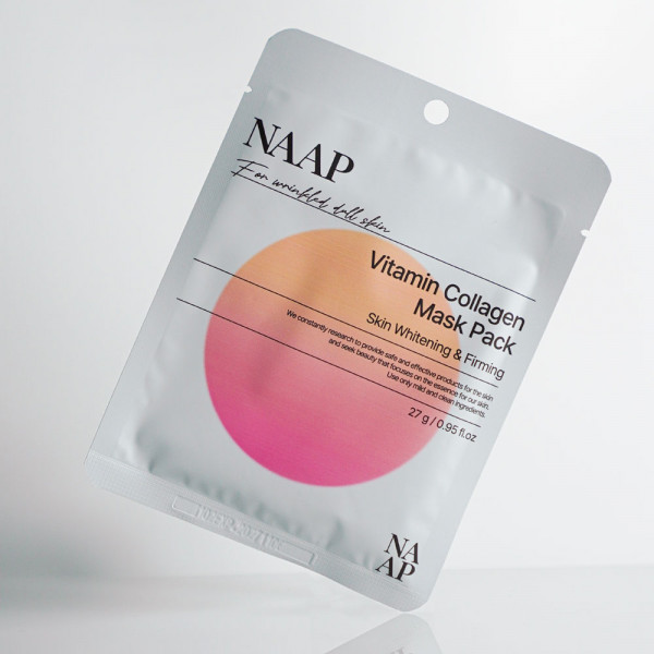 NAAP Витаминная тканевая маска для лица с коллагеном Vitamin Collagen Mask Pack Skin Whitening & Firming (27 г)