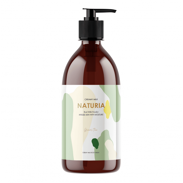 NATURIA Гель для душа с ароматом зеленого чая Creamy Milk Body Wash Green Tea (750 мл)