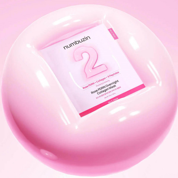 Numbuzin Ночная гидрогелевая маска для лица с PDRN и коллагеном No.2 Rose PDRN Overnight Collagen Mask (37 г)