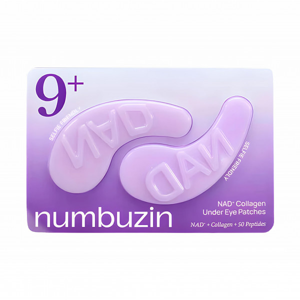 Numbuzin Пептидные лифтинг-патчи для кожи вокруг глаз с NAD и коллагеном No.9 NAD Collagen Under Eye Patches (8 г)