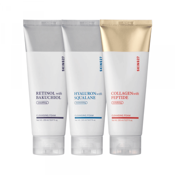 SKIN627 Антивозрастная пенка для умывания с ретинолом и бакучиолом Retinol With Bakuchiol Smoothing Cleansing Foam (150 мл)
