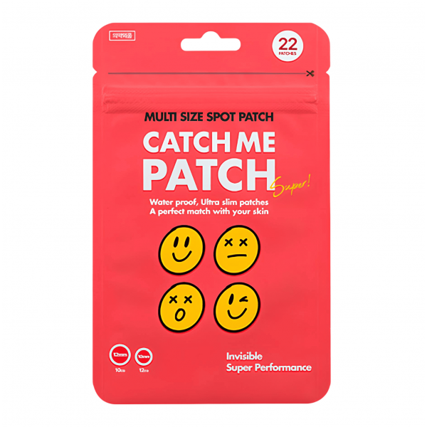 CATCH ME PATCH Гидроколлоидные патчи от прыщей Multi Size Spot Patch Super (22 шт)