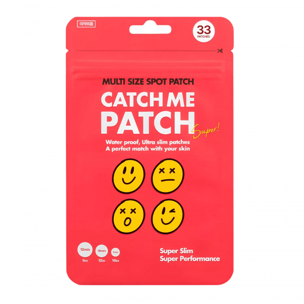CATCH ME PATCH Гидроколлоидные патчи от прыщей Multi Size Spot Patch Super (33 шт)