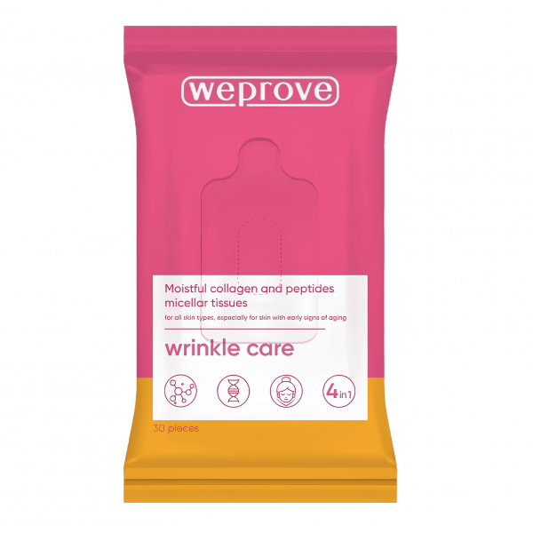 Weprove Мицеллярные салфетки для очищения лица с коллагеном и пептидами Moistful Collagen and Peptides Micellar Tissues (30 шт)