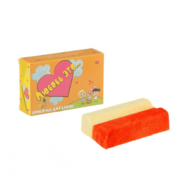 Love is Бомбочка для ванны с ароматом ананас-апельсин (110 г)