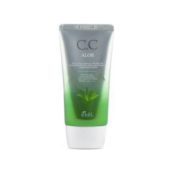 Ekel Успокаивающий CC-крем для лица с экстрактом алоэ Aloe CC Cream SPF50+ PA+++ (50 мл)