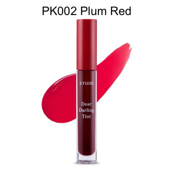 ETUDE Гелевый тинт для губ сливово-красный Dear Darling Water Gel Tint PK002 Plum Red (5 г)