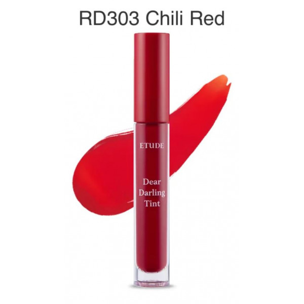 ETUDE Гелевый тинт для губ красный чили Dear Darling Water Gel Tint RD303 Chili Red (5 г)
