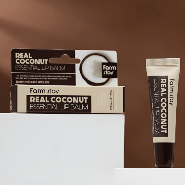 Farm Stay Суперувлажняющий бальзам для губ с маслом кокоса Real Coconut Essential Lip Balm (10 мл)